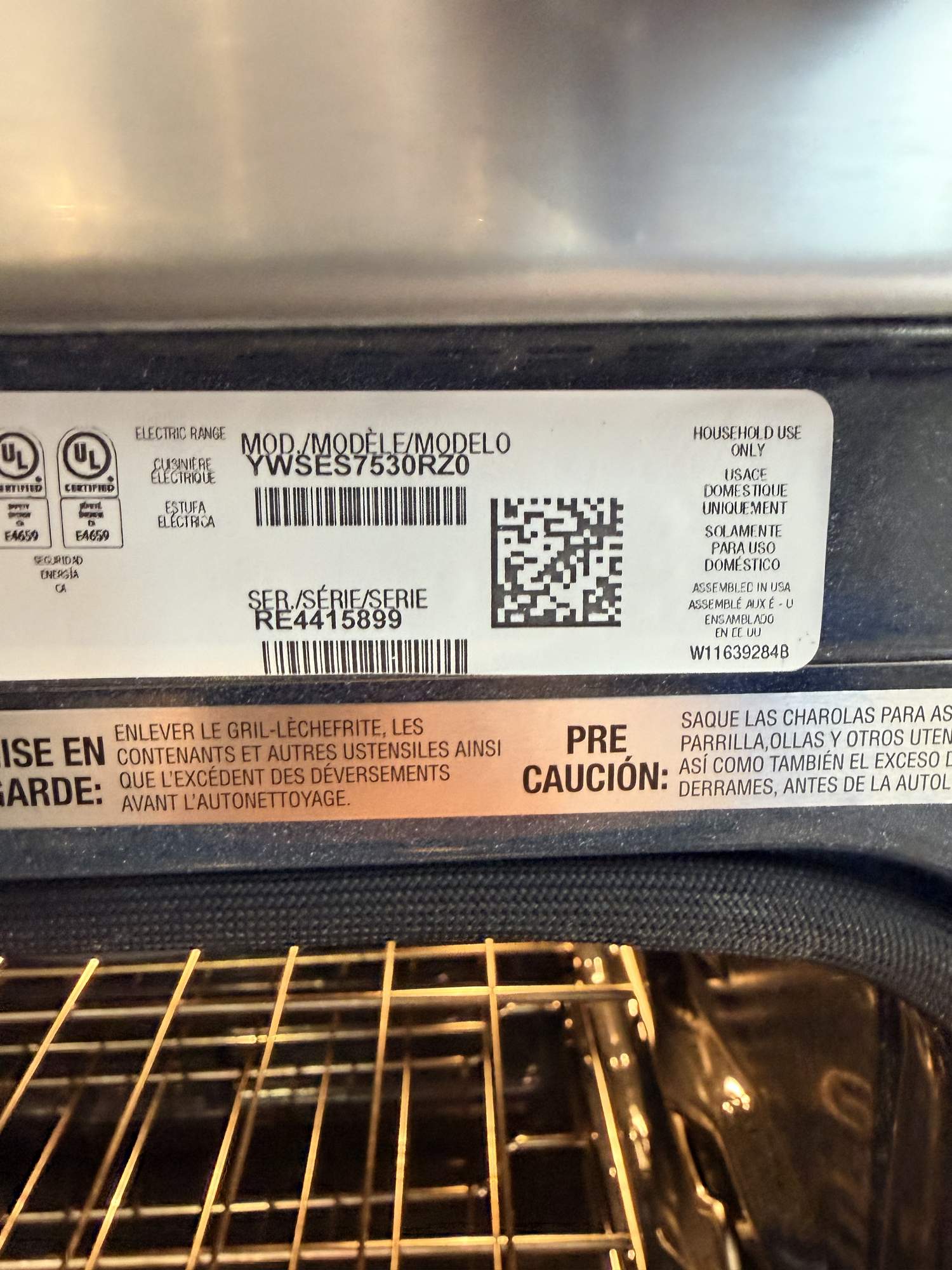 appliance oven repair barrie close up sticker label applianceforever ca