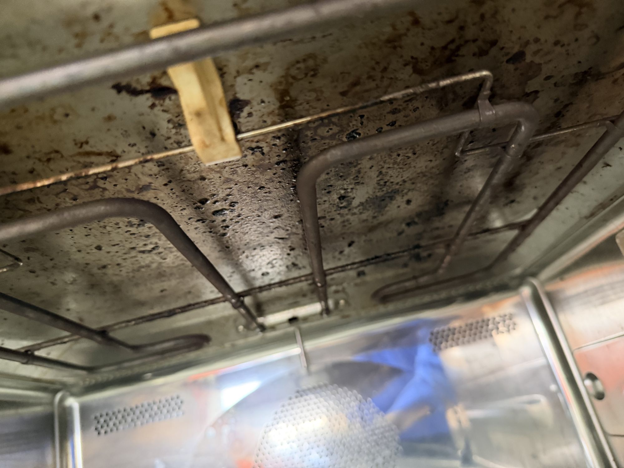 appliance oven repair east gwillimbury close up view dirty applianceforever ca