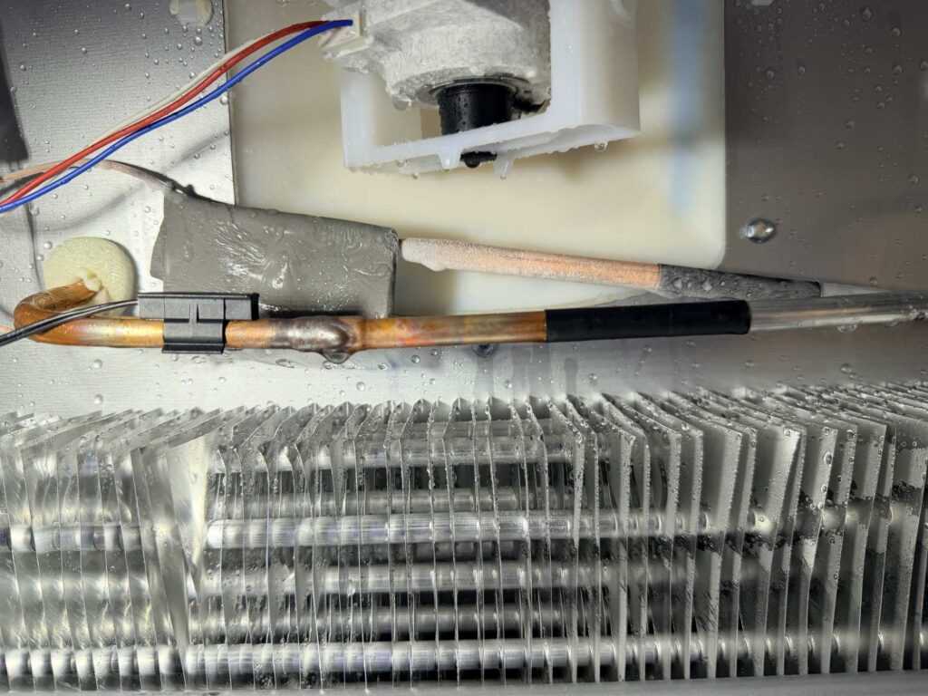 ge refrigerator repair east gwillimbury close up evaporator coils applianceforever ca