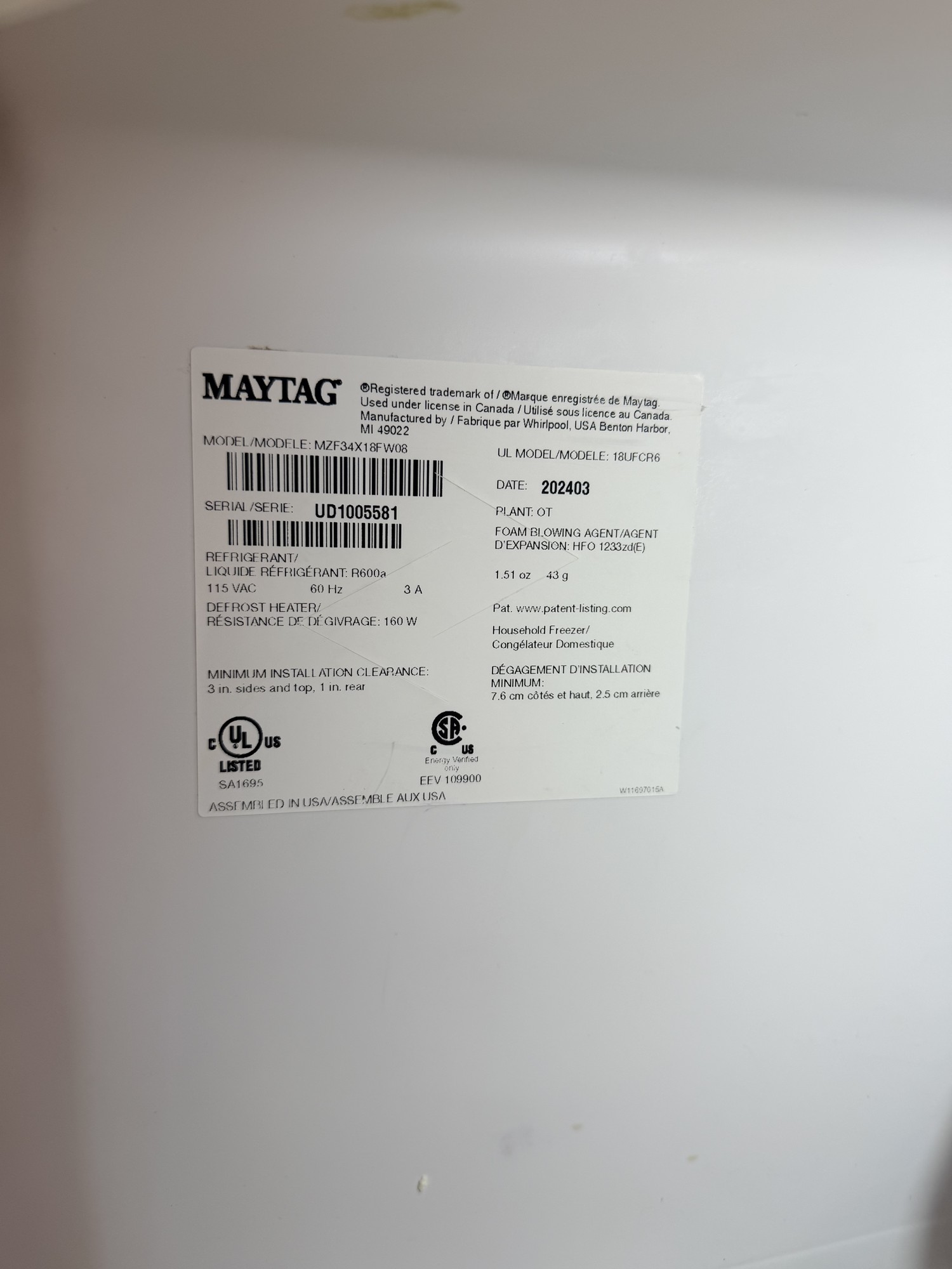 maytag repair repair barrie white sticker label applianceforever ca