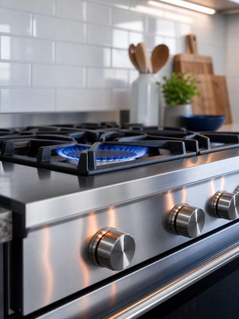 Clean modern gas appliance repair closeup for Appliance Forever