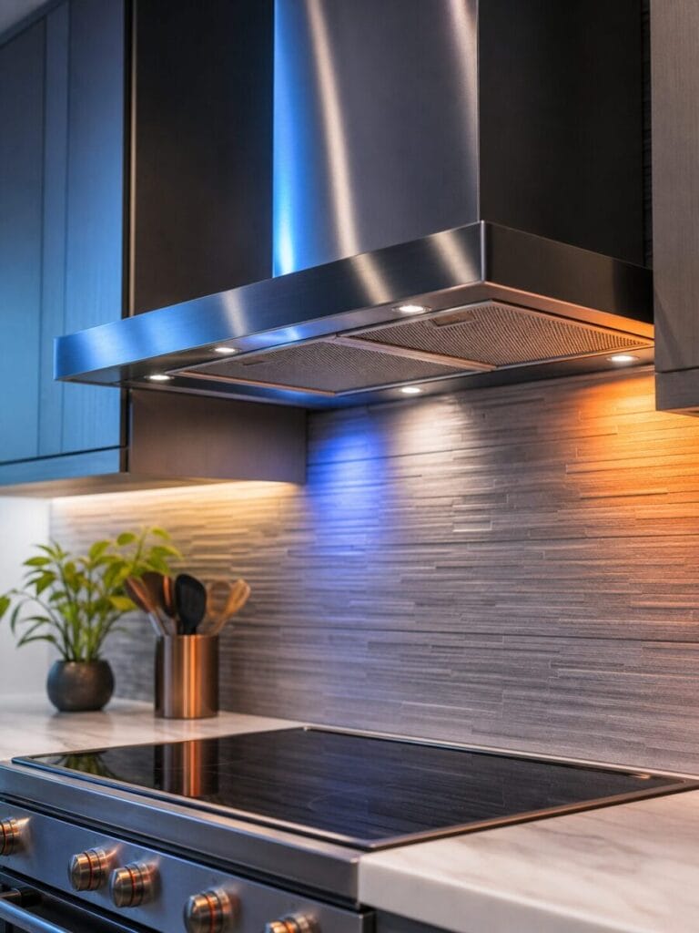 Clean modern range hood repair closeup for Appliance Forever