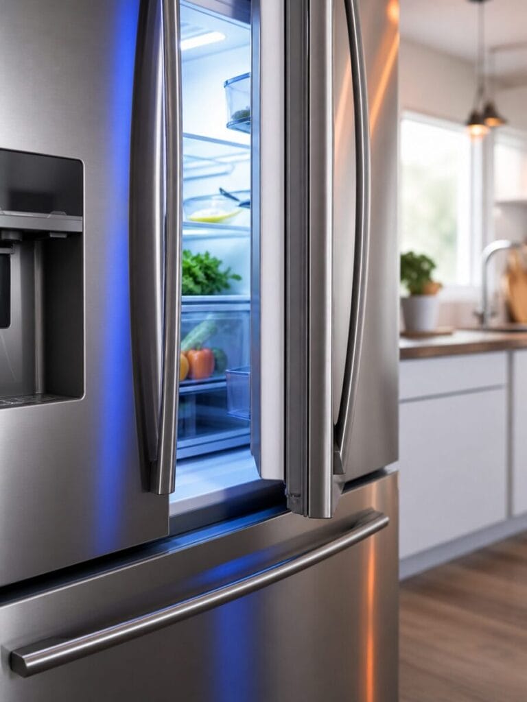 Clean modern refrigerator repair closeup for Appliance Forever